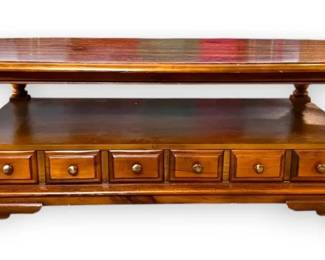 Oval Wooden Coffee Table