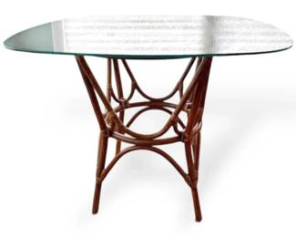 Rattan Dining Table With Glass Top