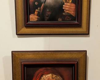 Mid-Century German reproductions of oil paintings 1970