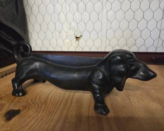 Cast Iron Dachshund Door Stop/Boot Scraper