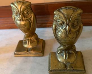 Solid brass bookends