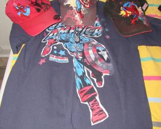 Marvel collectible shirts and hats