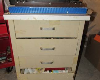 metal cart drawers
