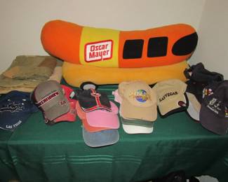 Souvenir hats and tee-shirts: Outerbanks, Dollywood, Las Vegas