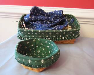 Nice Longerberger baskets and assorted liners