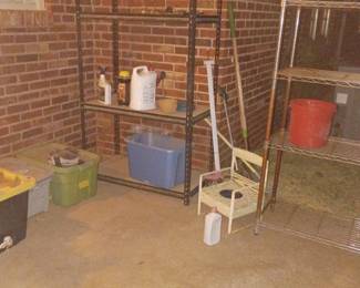 Shelves and storage containers