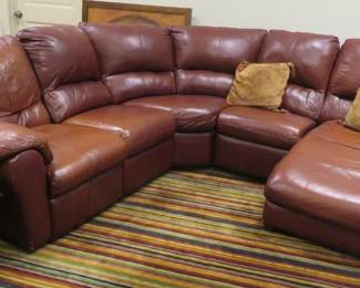 Leather sectional sofa