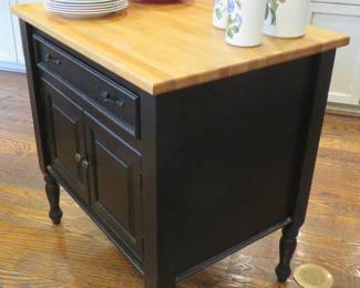 Kitchen butcher block island