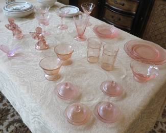 Pink Depression glass
