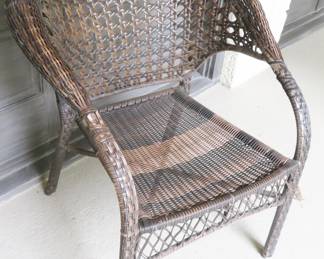 Wicker porch chair