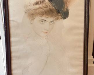 Orginal Paul Cesar Helleu,  Signed 