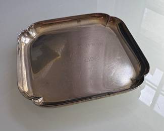 Vintage Signed Cartier Sterling Silver Small Tray