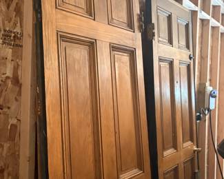 Antique oak paneled doors- very heavy 
