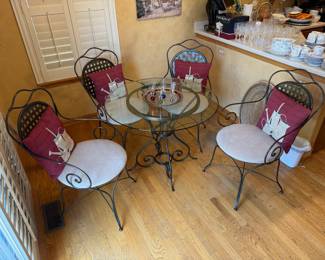 Wrought Iron Table and Chairs