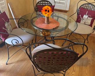 Wrought Iron Table and Chairs