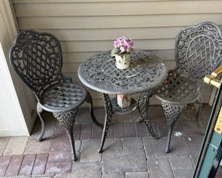 Metal outdoor dining set