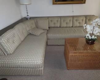 MCM sectional/two twin beds/storage and shelves.