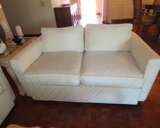 Sofa and loveseat.