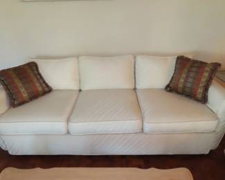 Sofa and loveseat.