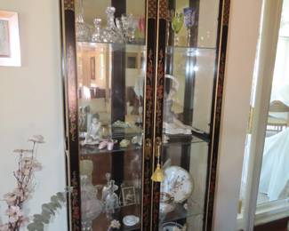 Chinoiserie curio cabinet.