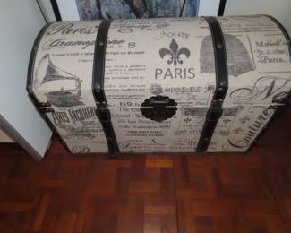 Paris themed storage chest.