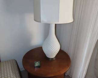 MCM table and table lamp.