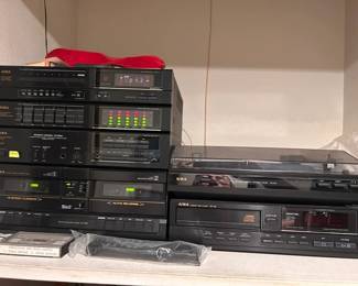 Aiwa stacking stereo with turntable.