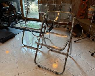 Vintage Acrylic Folding Chairs