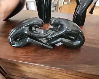 Royal Haeger Black Abstract Sculpture 