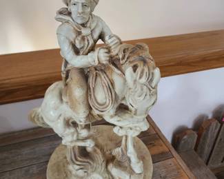 Cowboy and Horse Statue