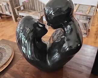 Vintage Black Royal Haeger Lovers Embrace