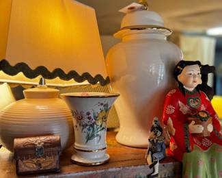 Vintage lamps, ceramics