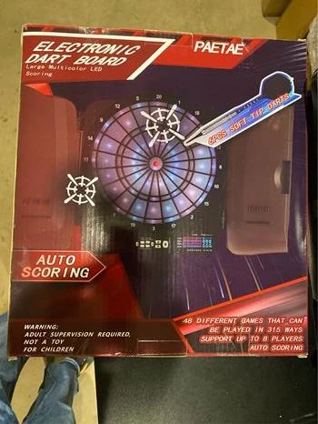 Electronic Dart Board Cabinet Set