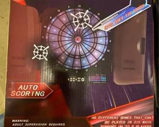 Electronic Dart Board Cabinet Set
