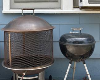 WEBER BBQ PIT, PATIO HEATER