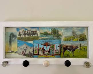 VINTAGE TEXAS THEME FARMHOUSE COAT RACK