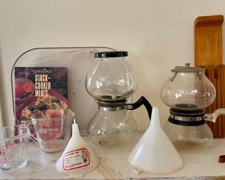VINTAGE PYREX GLASS COFFEE POTS