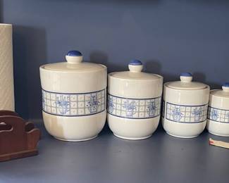 BLUE/WHITE CANISTER SET