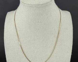 14K Yellow Gold Fancy Link Chain Necklace  1.64g