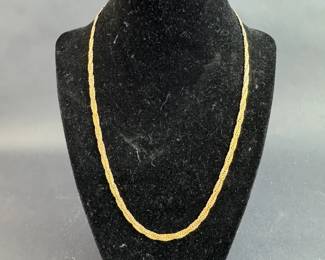 14K Italy Yellow Gold Multi Link Chain Necklace 10.79g Rope Style Necklace