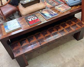parquetry coffee/console table