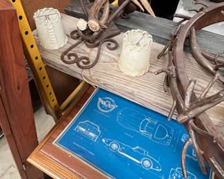 antler/iron light fixtures