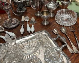 antique silverplate serving pieces