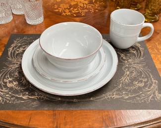 "Farmhouse White" dinnerware
