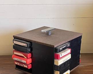 EIGHT TRACKS IN REVOLVING EIGHT TRACK CADDY