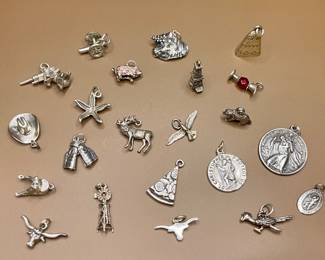 STERLING CHARMS, ST. CHRISTOPHER CHARMS