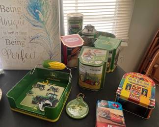 VINTAGE JOHN DEERE & COKE TINS