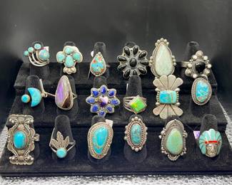 STERLING & TURQUOISE, BLACK ONYX AND MORE JEWELRY