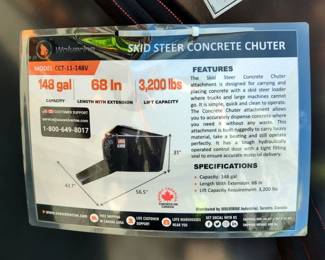 2025 WOLVERINE CCT-11-148V Concrete Chuter, Unused 
