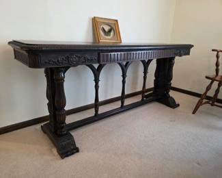 Gorgeous refectory or buffet table ornate piece inspired by 16th-century Italian or French designs,